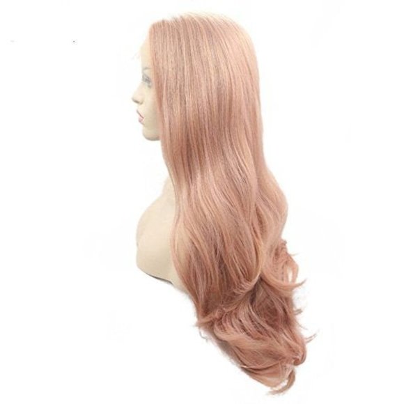 Pink Wavy Lace Front Wig - Picture 4 of 4